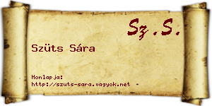 Szüts Sára névjegykártya