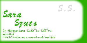 sara szuts business card